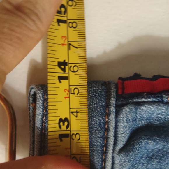 Ambercrombie & Fitch Blue Jeans with Red Stripe Simon High-rise And Ankle 29 8 - Picture 9 of 11